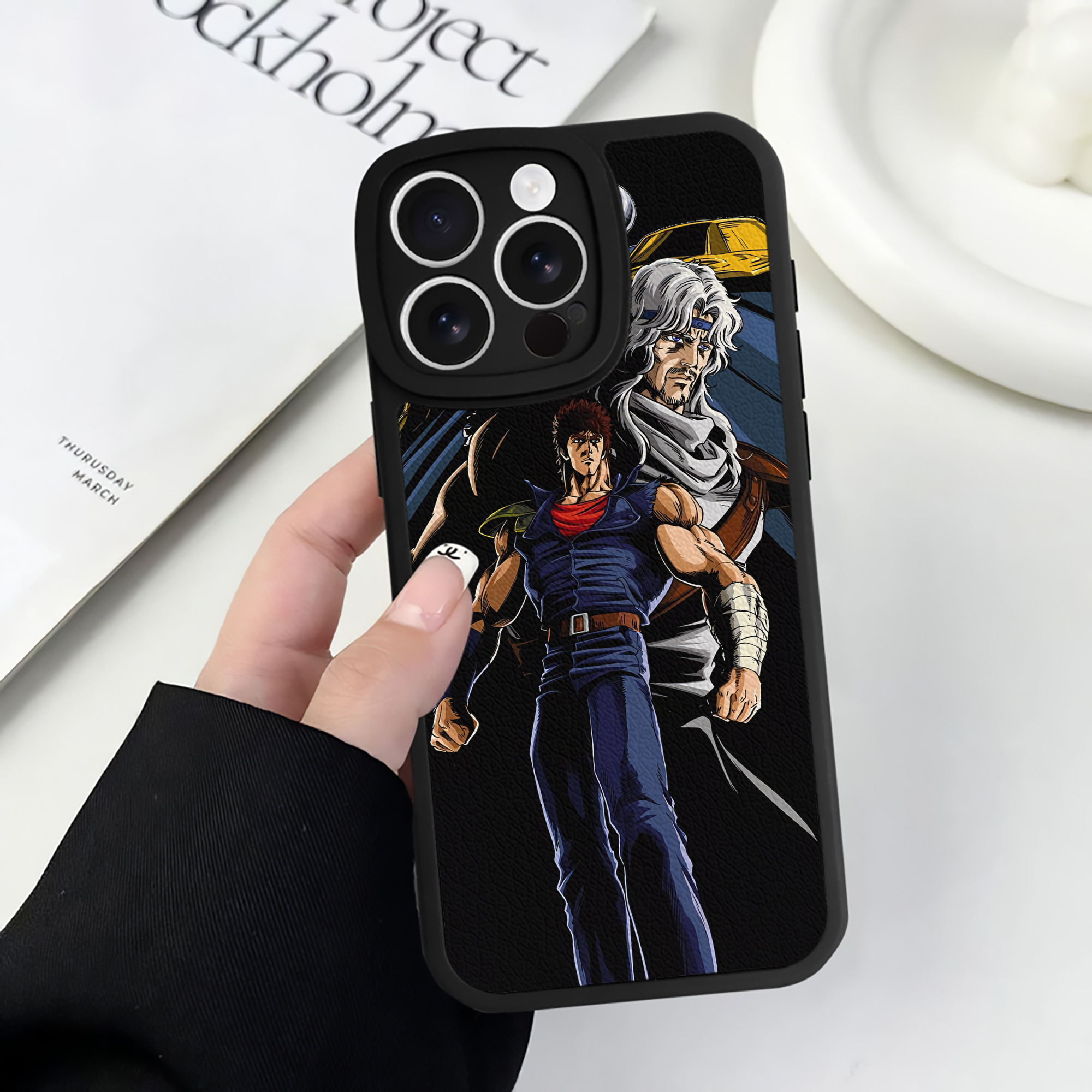 （画像用） 北斗の拳 Fist of the North Star 【iPhone 16シリーズ対応】シリコンスマホケース（レザー調） 材質：シリコン